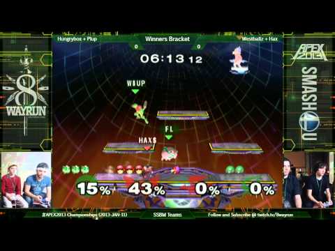 APEX 2013   SSBM Teams W3   Hungrybox + Plup VS Westballz + Hax
