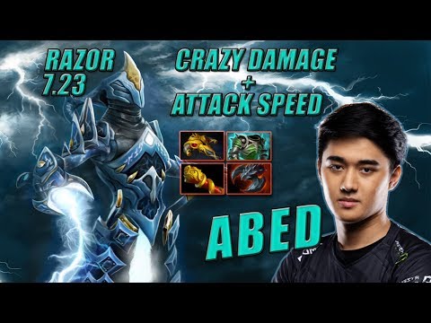 Abed - Mid Razor | Crazy ASPD + Damage on 7.23 DOTA 2 Patch | Full Pro Immortal Gameplay MMR Dota 2