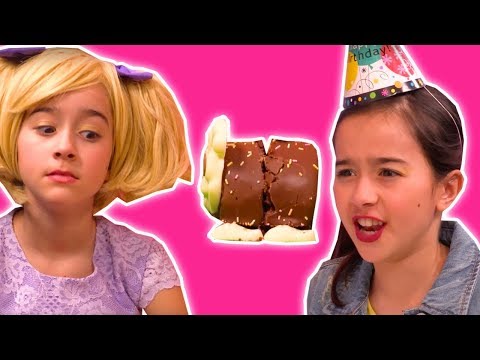 CHOCOLATE CATERPILLAR CAKE DISASTER 🎂 Lilliana Pranks Olivia - Princesses In Real Life | Kiddyzuzaa