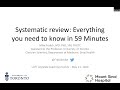 An Introduction to Systematic Review and Meta-analysis: Everything you need to know in 59 minutes