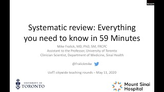 An Introduction to Systematic Review and Meta-analysis: Everything you need to know in 59 minutes