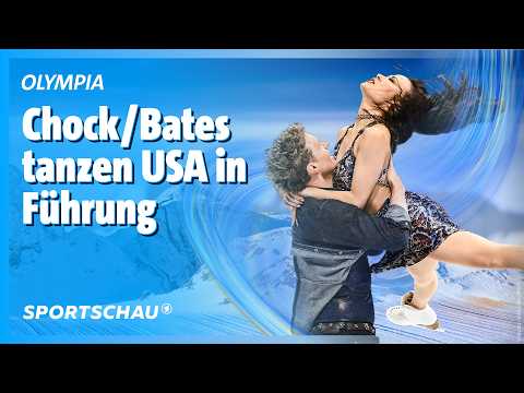 Eiskunstlauf: Madison Chock/Evan Bates führen im Rhythm Dance an | Olympia 2026 | Sportschau