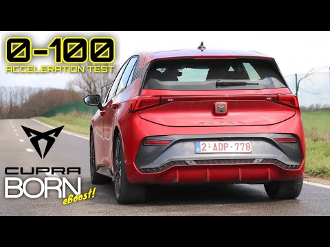 Cupra Born with eBoost (231hp) | 0-100 Acceleration TEST! by Car Spotter Belgium