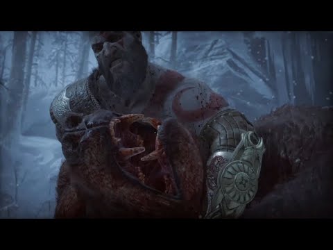 Kratos gets attacked by Bear Atreus // God of War Ragnarok 2022