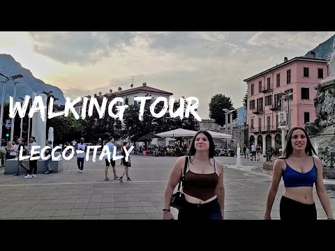 Walk with me to see Lecco city(ITALIA)-4Kwalking tour