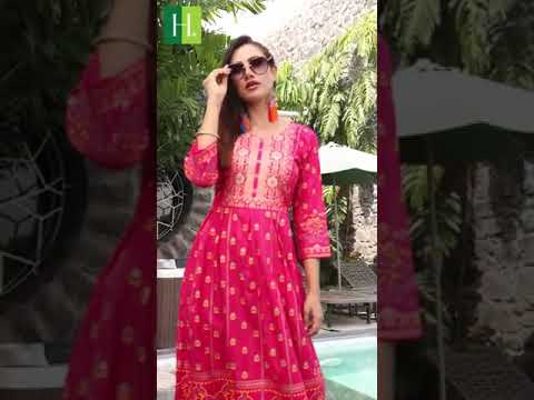 Hirwa Sunflower Vol 4 Heavy Rayon Wholesale Kurti Catalog – product video thumbnail