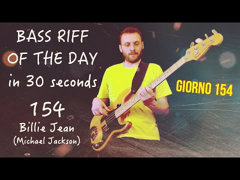 Cover di Basso Billie Jean Bassline (Michael Jackson) Bass Riff of the Day in 30 seconds giorno 154
