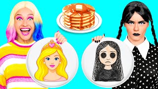 Fantastic 3d Pen vs Pancake Art Challenge with Wednesday Addams by BaRaFun Challenge