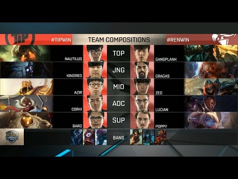 TIP vs REN Highlights - TEAM IMPULSE vs RENEGADES - NA LCS Week 9 - SPRING 2016 TIEBREAKER