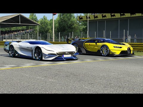 Jaguar Vision GT 2022 vs Bugatti Vision GT 2016 at Monza Full Course