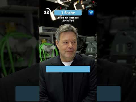 Vier Fragen, 15 Sekunden Zeit zu antworten – mit Robert Habeck, Bündnis 90/Die Grünen.