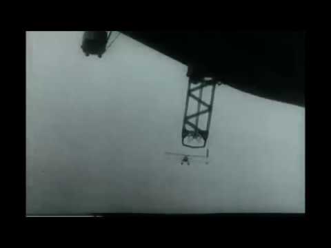 US Navy Fleet N2Y-1 parasite aircraft testing the trapeze system on an airship