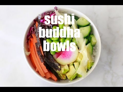 How to Make Buddha Bowls Vegan Sushi Style With Cauliflower Rice EASY