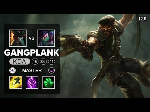 Gangplank vs Akali Top - KR Master - Patch 12.9 Season 12