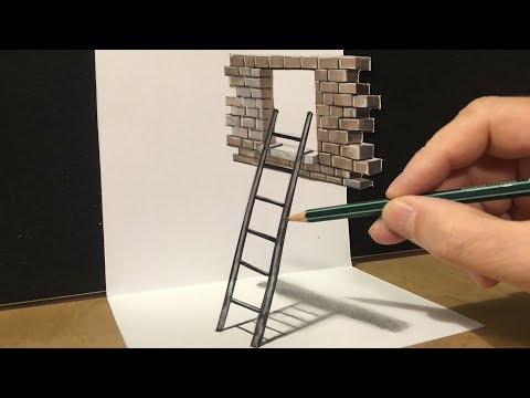 Drawing Window & Ladder - 3D Trick Art - Vamos
