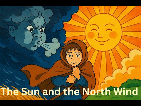 The Sun and the North Wind | Aesop’s Fable | Golden Goose Tales, Best for bedtime & story time