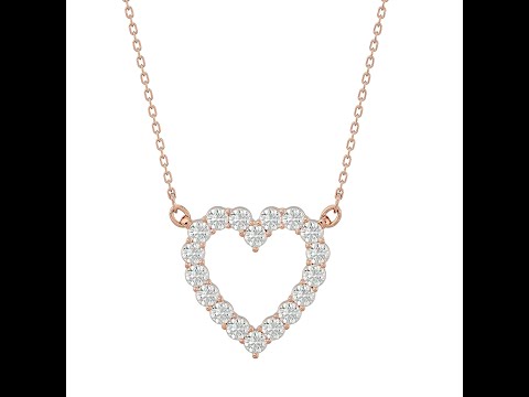 Pandantiv Aur 18k Subtle Heart Design Real Diamonds - Cleopatra