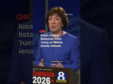 Susan Collins distances from Trump at Maine Senate debate