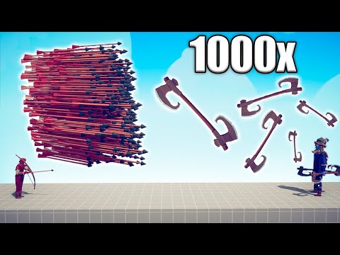1000x AXE THROWER vs EVERY GOD - TABS | Totally Accurate Battle Simulator 2023