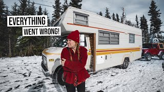 RV Road Trip NIGHTMARE! Caught in Winter Storm in Alaska & More Engine Trouble!? 🥶 (RV Life)