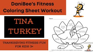 November: Turkey Fitness Coloring Sheet for Kids