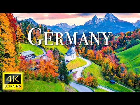 FLYING OVER GERMANY (4K Video UHD) - Peaceful Music With Beautiful Nature Video For Relaxation On TV