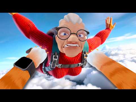 GRANNY'S WORST NIGHTMARE! DROPPING HER FROM THE HIGHEST POINT! I Am Cat VR