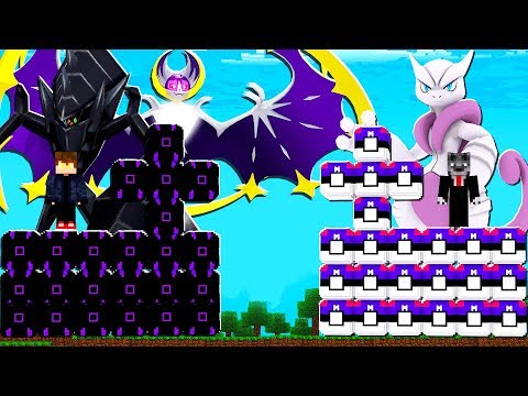 NOVA ILHA LUCKY PIXELMON 2D MEGA MEWTWO X VS NECROZMA E LUNALA - MINECRAFT PIXELMON MOD