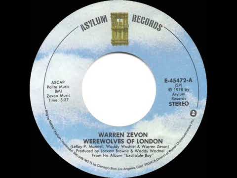 1978 HITS ARCHIVE: Werewolves Of London - Warren Zevon (stereo 45)