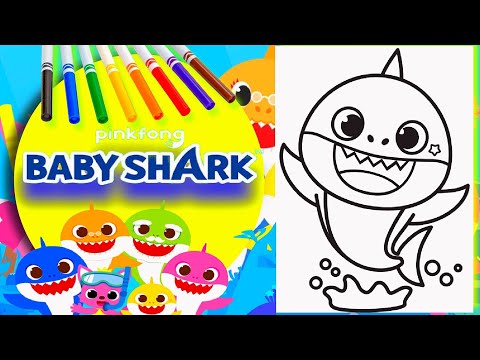 Coloring Pink Fong Baby Shark 💛