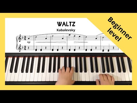 Kabalevsky - Waltz Op. 39 No. 13, piano music for beginners.
