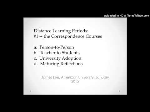 Correspondence Courses: A Historical and Modern Perspective