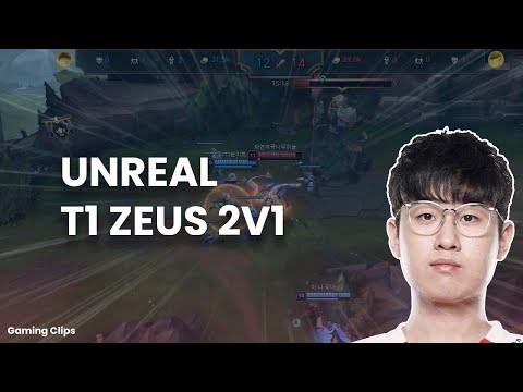 T1 Zeus OUTPLAYS 2v1 dive against his teammate in solo queue