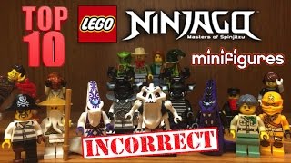 TOP 10 LEGO NINJAGO INNACURATE Minifigures 2011-2016 Seasons 1-6