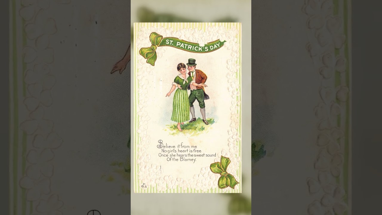 EASB, Embossed St. Patrick's Day Postcard, Early 1900s, Postmarked 1913 Video