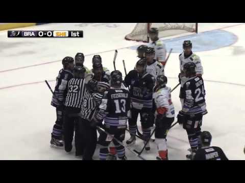 Zack FitzGerald vs Danny Bois EIHL fight 21-11-14