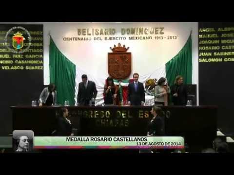 Sesión Solemne Medalla Rosario Castellanos 13 de Agosto de 2014