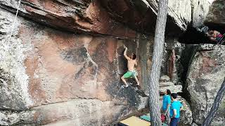 Video thumbnail of Natural Progression, 7b. Albarracín