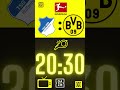 💛Hoffenheim gegen Borussia Dortmund🖤Anpfiff um 20:30 in Dortmund💛Schauen könnt ihr auf DAZN