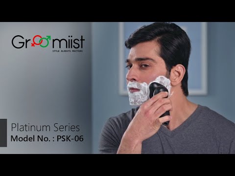 Groomiist Platinum Series Corded/Cordless 6 in 1 Professional Body Grooming Kit PSK-06 with LCD Digital Display & Charging Stand: 60 Minutes Running Time & 600mAh Lithium-Ion Battery (Black)