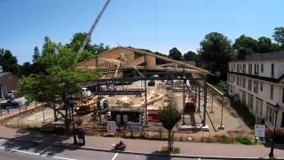 preview picture of video 'Kennebunk Waterhouse Center - Truss Installation Complete!'