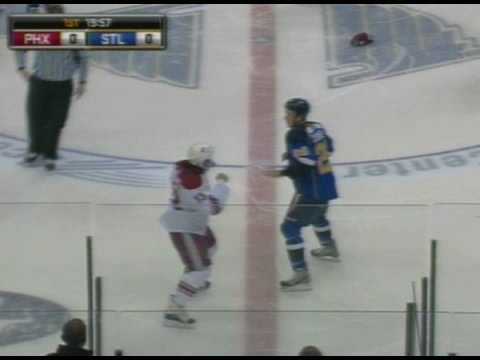 Daniel Carcillo vs B.J. Crombeen Dec 6, 2008