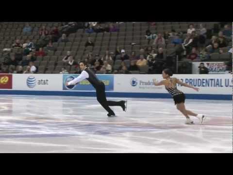 Zack Sidhu & Jessica Calalang  at 2013 US Championships.   Jr. Pairs FS