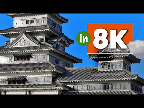 松本城8K步行觀光｜425年曆史的建築 (Matsumoto Castle 8K Walking View | 425 Year Old Building)