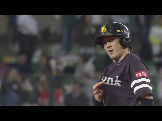 【6回表】満塁のチャンス!! ホークス・甲斐が勝負強い走者一掃の逆転打!!  2018/9/27 L-H