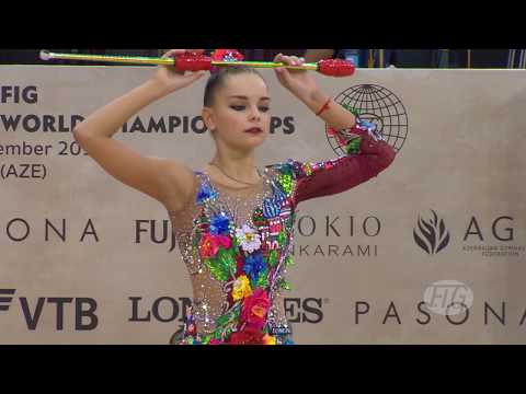 2019 Rhythmic Worlds, Baku (AZE) – Arina AVERINA (RUS), qualifications Clubs