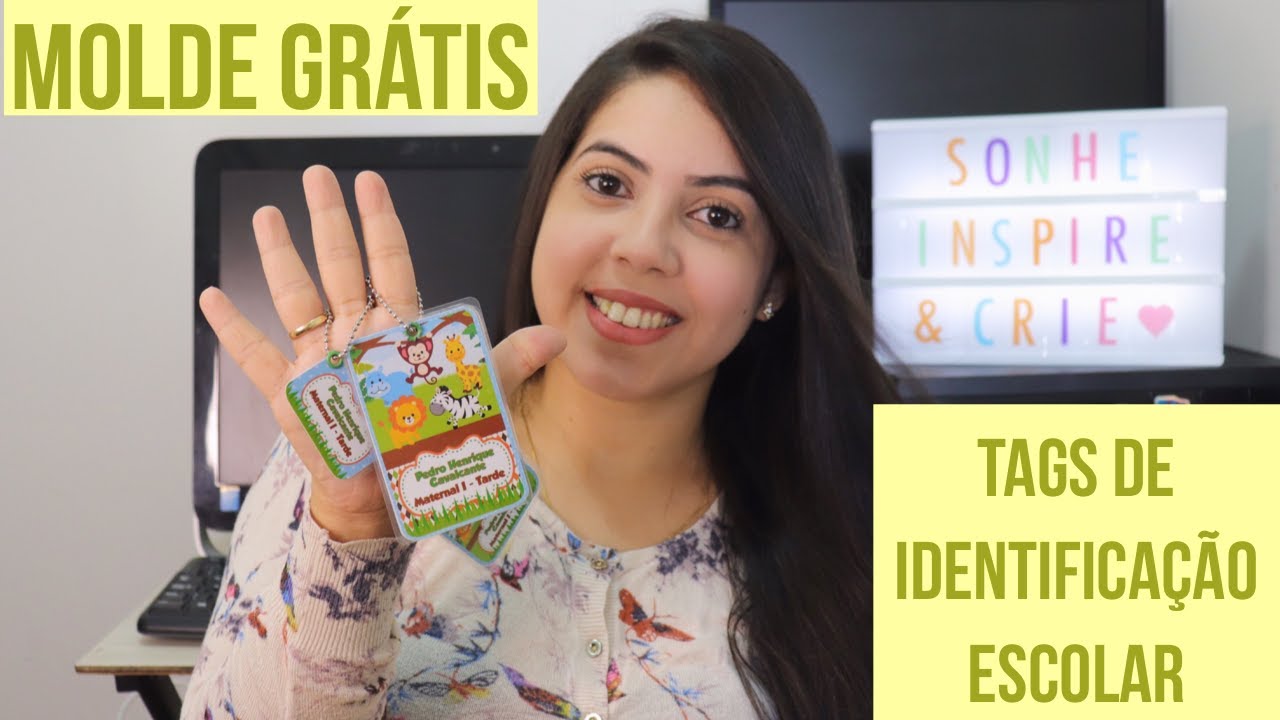 COMO FAZER TAG DE IDENTIFICAÇÃO ESCOLAR
