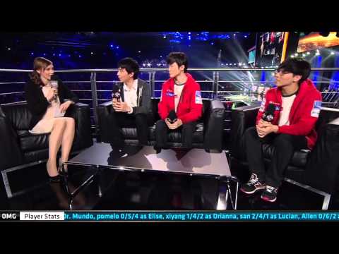 Interview with SKT Faker and Bengi after the victory against OMG in the final