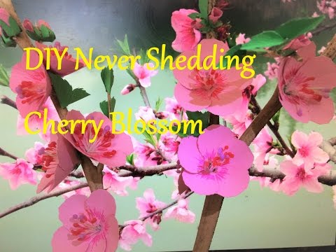 DIY Cherry Blossom : Paper Cherry Blossom : DIY paper flower tutorial : FLOR DE CEREZO DE PAPEL
