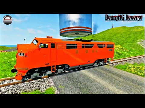 Trains vs Hydraulic Press Crashes Reverse#1 - BeamNG Drive
